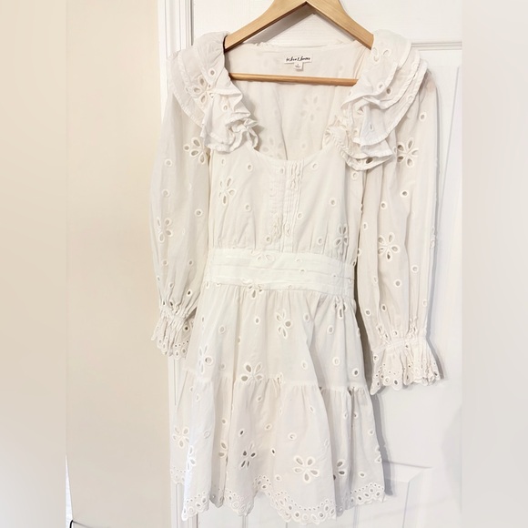 For Love & Lemons Serena Mini Dress White - Picture 3 of 7